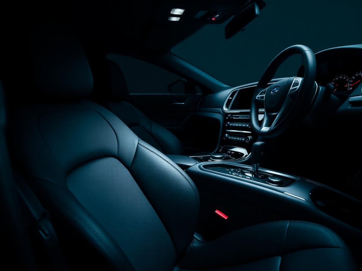 Habitacle cuir noir impeccable après un detailing intérieur